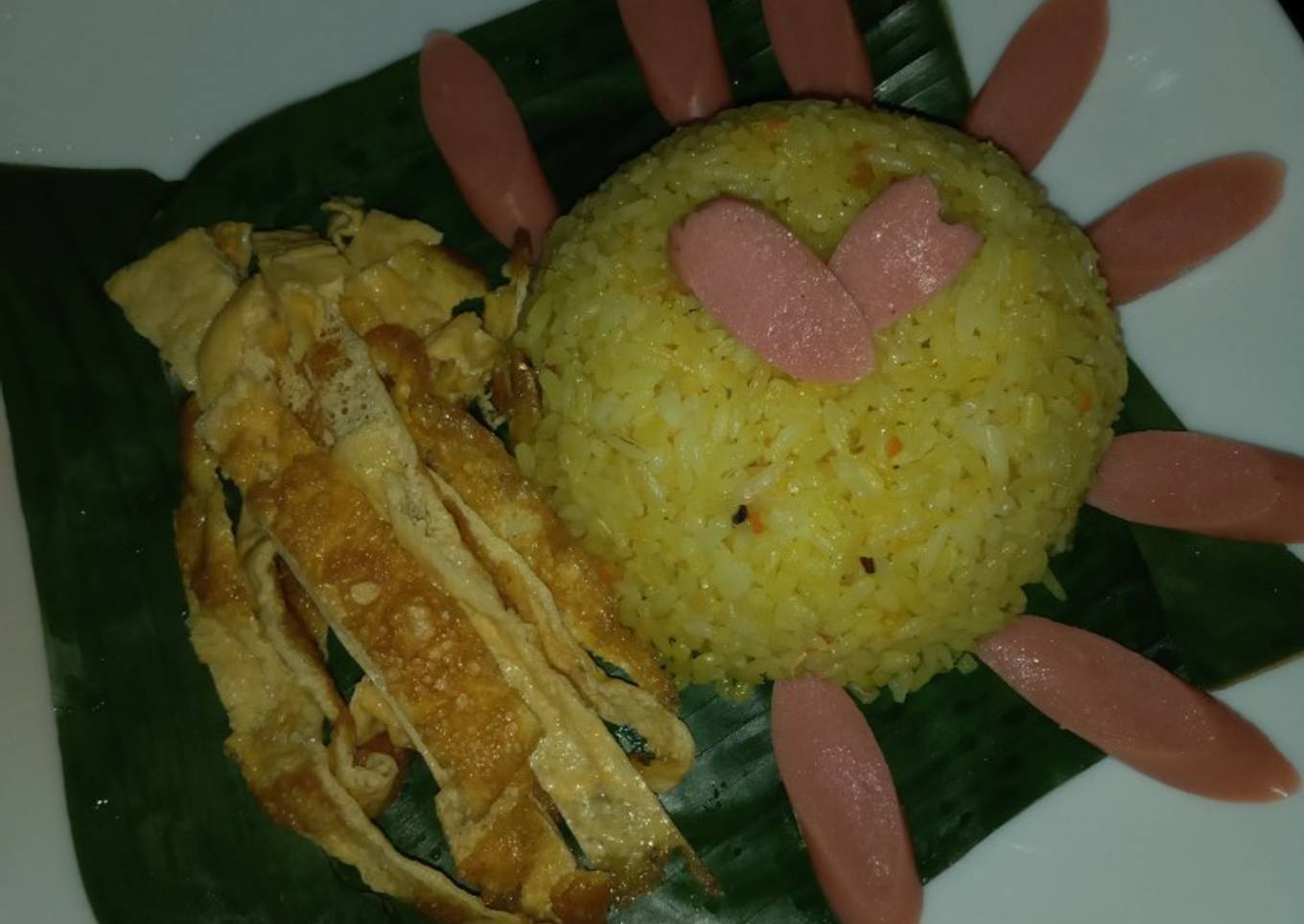 Nasi kuning tanpa santan simple dan enak