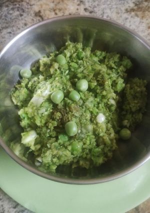 A picture of Matar cabbage quick bhaji.