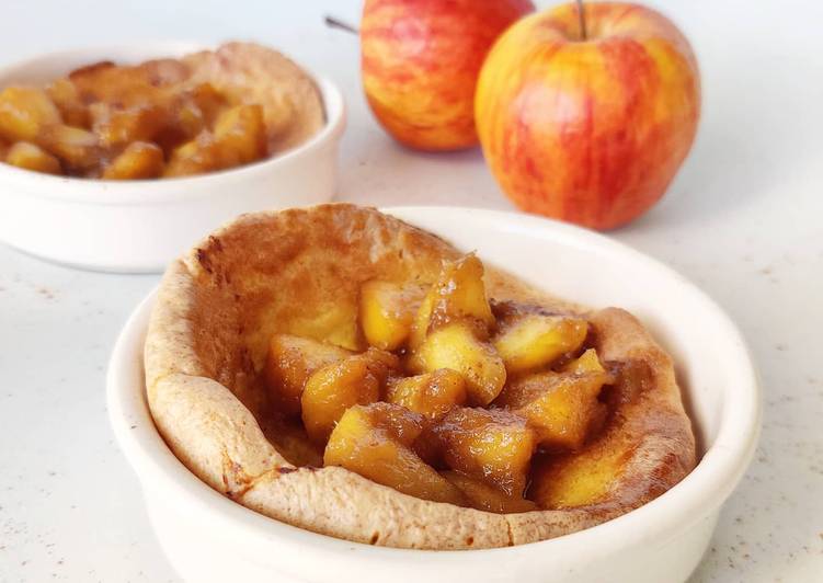 Crêpes soufflées aux pommes caramélisées