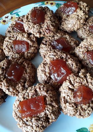 Una foto de Pepas (muy fáciles) de avena y membrillo