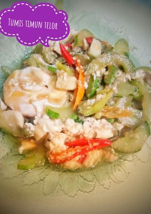 Foto resep Tumis timun telor