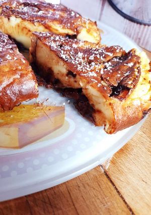 Une photo de Clafoutis au chocolat 🍫 ou au Nutella