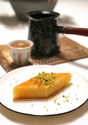 صورة لوصفة النمورة او الهريسة
