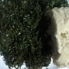 A picture of Fried kale.