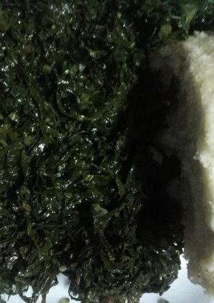 A picture of Fried kale.