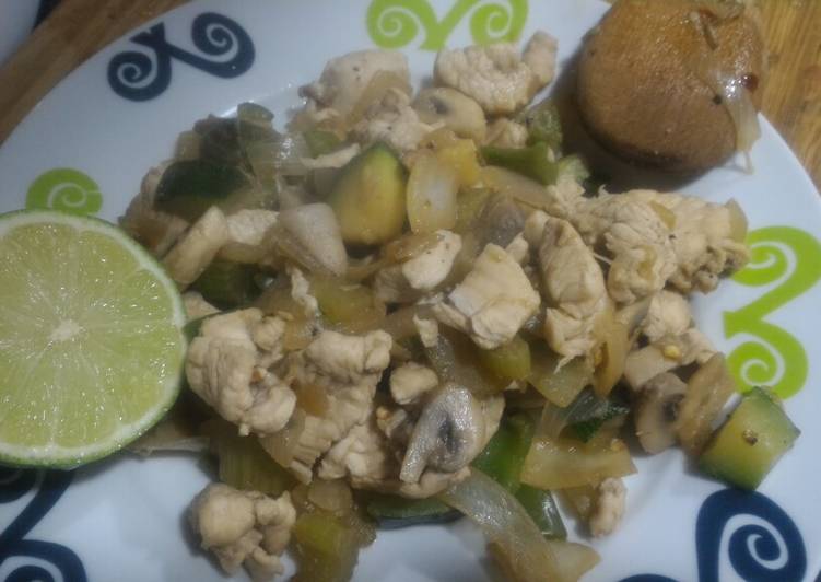 Pollo al wok con verduritas - healthy