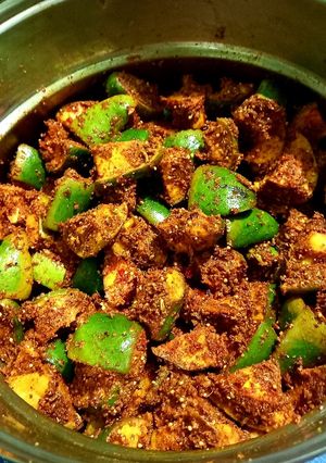 A picture of Mango Pickle (Aam ka achar recipe).