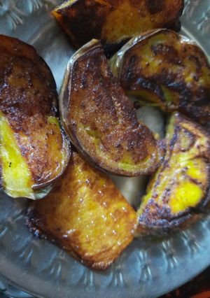বেগুন কুমড়ো ভাজা(Begun kumro bhaja recipe in Bengali) রেসিপির প্রধান ছবি