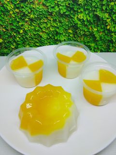 Foto resep Puding Jeruk Lapis Susu
