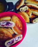 Пирожки с картошкой и печенкой, творогом и вишней