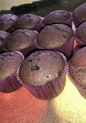 A picture of Chocolate mint cupcakes.