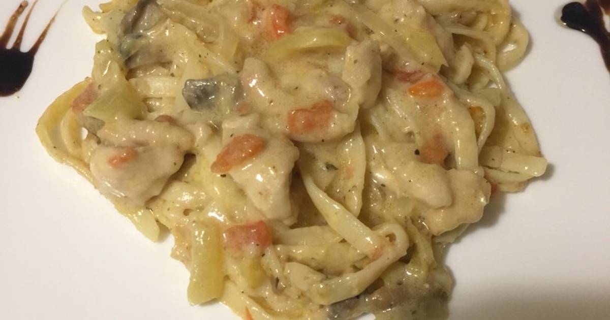 Паста Курица В Сливочном Соусе Фото