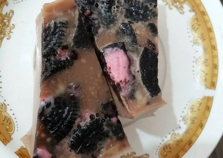 Resep masakan Puding Susu Keju Coklat Oreo Strawbery | Cara Masak Puding Susu Keju Coklat Oreo Strawbery Yang Bikin Ngiler