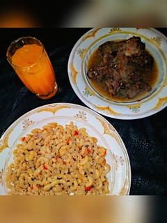 Stir fry macaroni with ram peppersoup ainihin hoton girkin