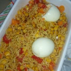 A picture of Garnished noddles.