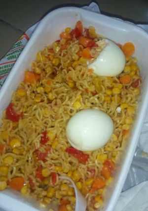 A picture of Garnished noddles.