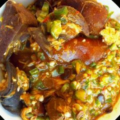 A picture of Okro Soup.