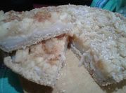 Una foto de tarta de manzana y avena