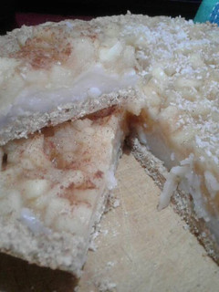 Una foto de Tarta de natilla y manzana