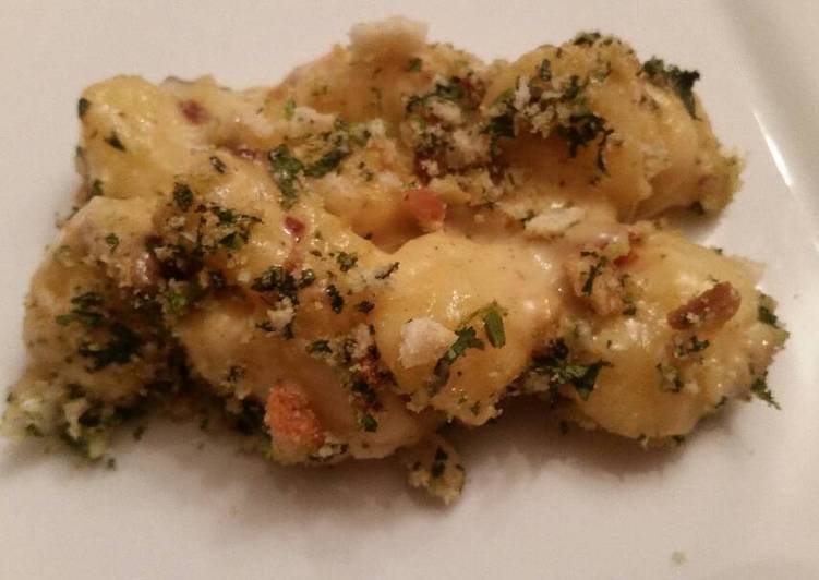 Step-by-Step Guide to Prepare Tasteful Gnocchi &#39;Mac&#39; &amp; Cheese w/ Bacon