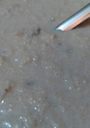 A picture of Sama kheer with jaggery.