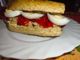 Almuerzo/Merienda integral con pimientos asados
