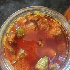 A picture of Kache aam ka achar.
