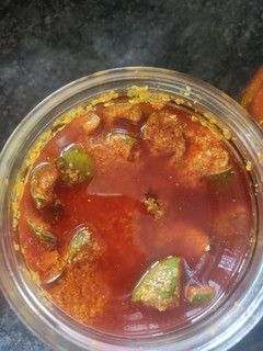 A picture of Kache aam ka achar.