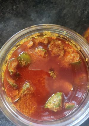 A picture of Kache aam ka achar.