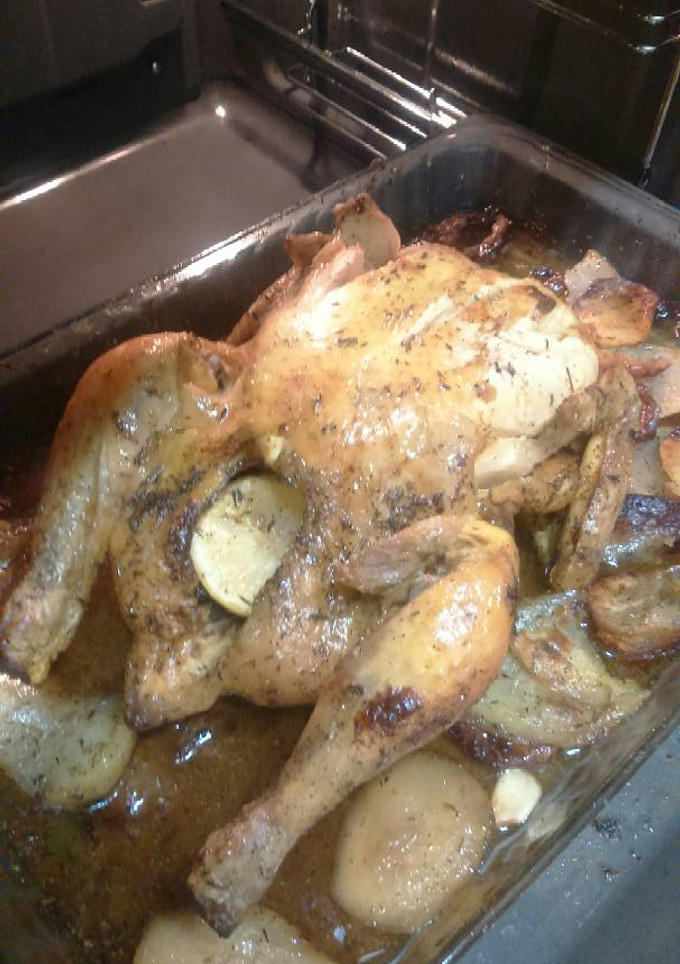 Una foto de Pollo asado al horno