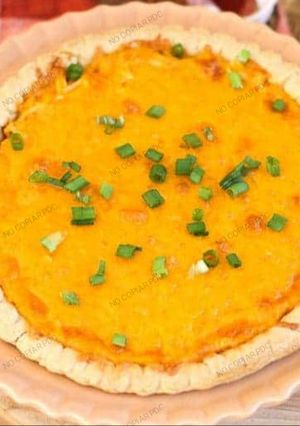 Una foto de Pastel de pollo, calabaza y patatas