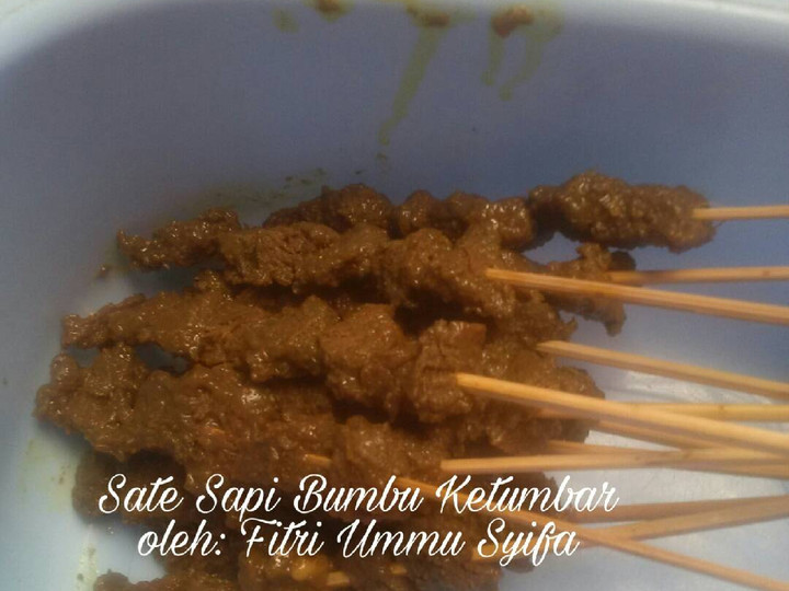 Standar Bagaimana cara membuat Sate Sapi Bumbu Ketumbar  sempurna