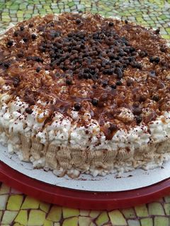Una foto de Tarta helada romántica