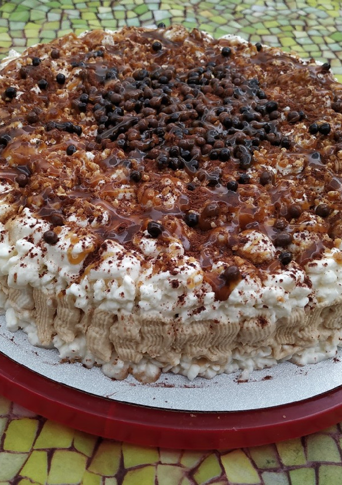 Una foto de Tarta helada romántica
