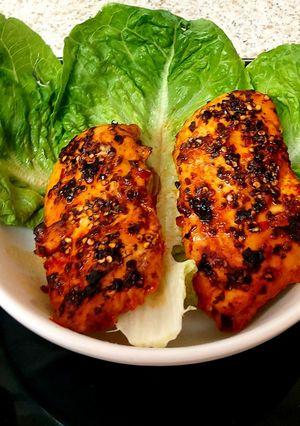 A picture of My Marinated Chicken Breasts Roasted.😄#Mainmeal.