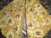 Una foto de platano y avena microondas