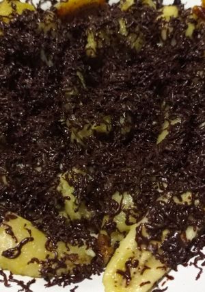 Foto resep Sauteed bananas chocolate camilan simple