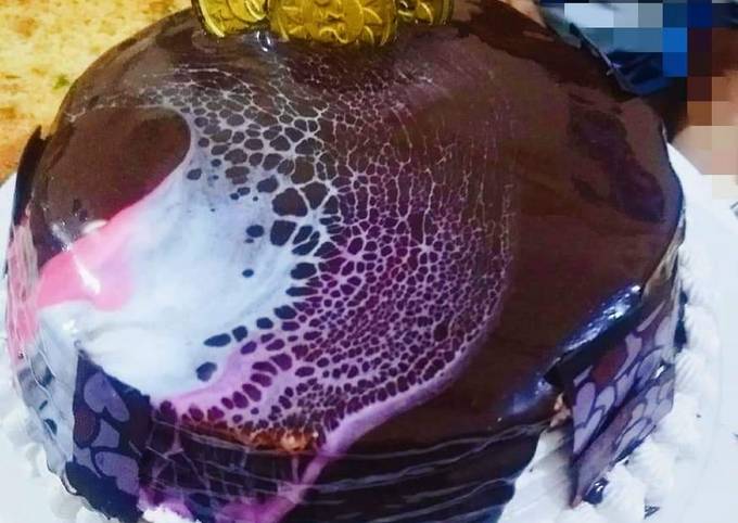 Recipe of Homemade Leopard print Glaze cake