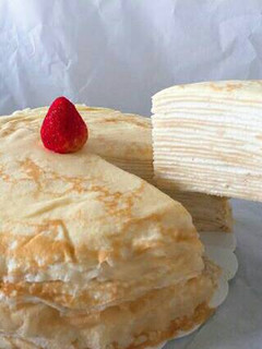 Foto resep Almond Mille Crepes Simple