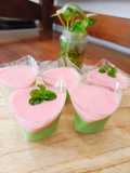 Silky Puding Matcha Vla Stroberi