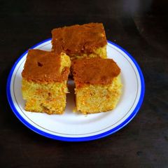 A picture of Moist Eggless Carrot Cake.