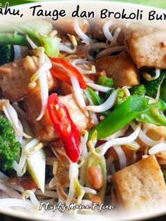 Foto resep Tumis Tahu,Tauge dan Brokoli Bumbu Taucho
