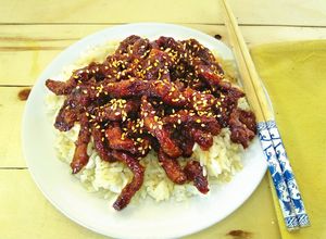 Foto principal de Ternera crujiente con glaseado {receta china)