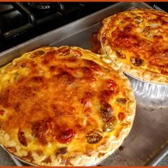 A picture of Spicy Sausage and Tomato Quiche.