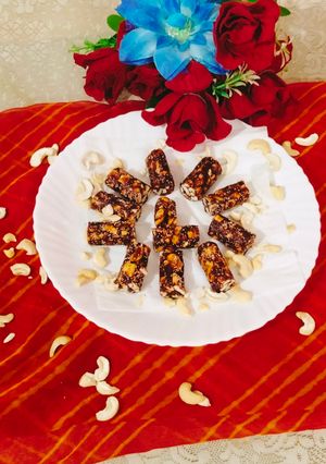 A picture of Dry fruits roll burfi sugar free dry fruits roll burfi.
