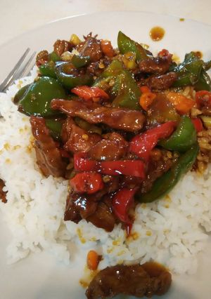 Foto resep Sapi cah paprika hijau(pedas)