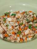 Arroz chino con camarones