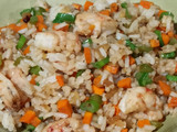 Arroz chino con camarones