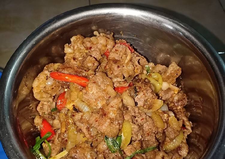 Tumis Daging Pedas