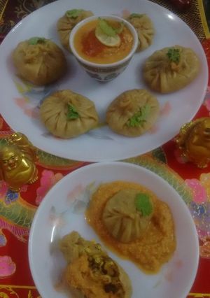 A picture of Healthy veg momos.
